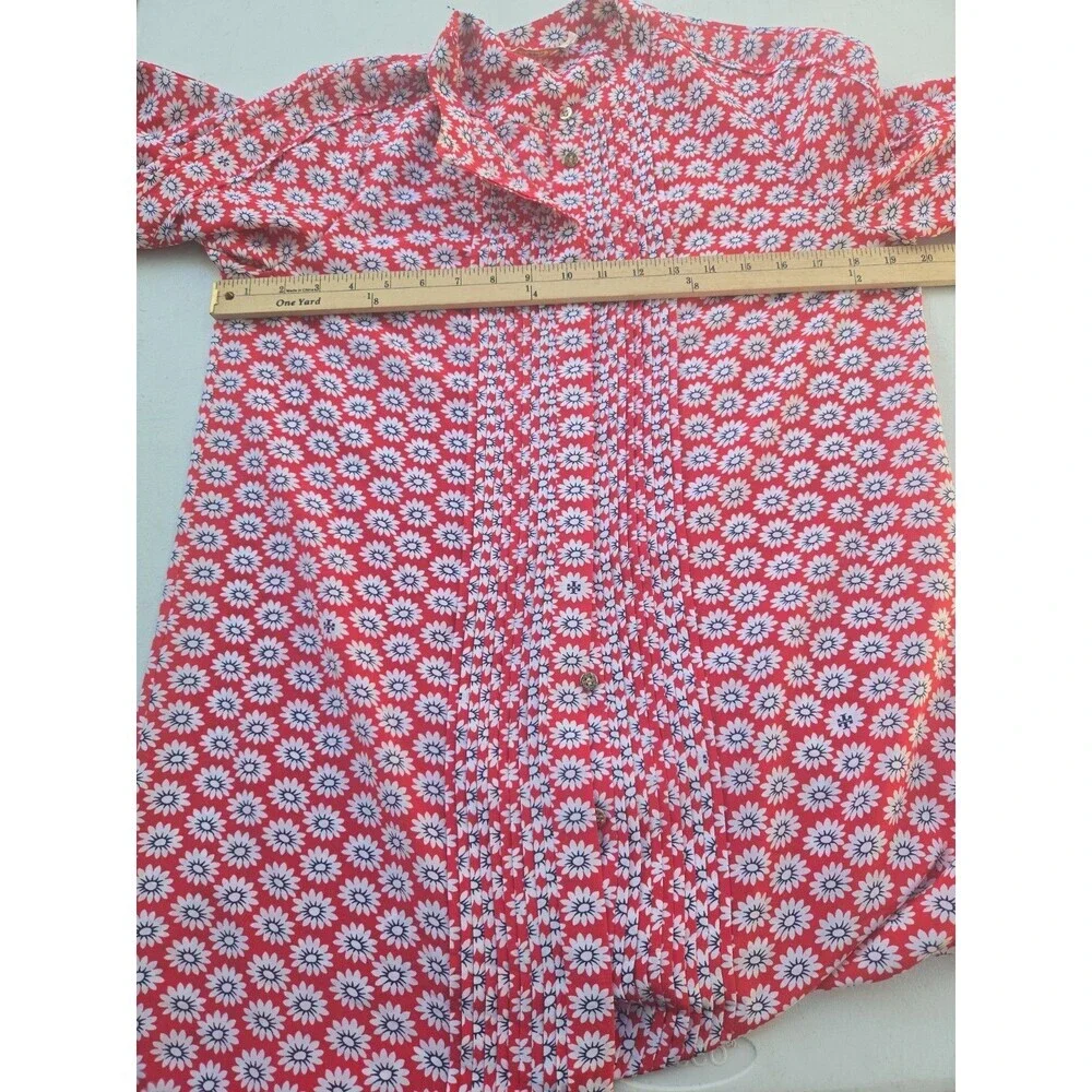 Tory Burch Longsleeve Red Floral dress - size 8